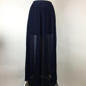 Victoria's Secret Pleated Maxi Skirt‎ Navy Blue 6
